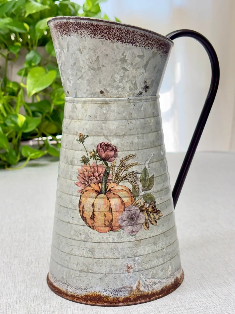 Vintage Longaberger Baskets & Upcycled Galvanized Rustic Fall Decor Bundle (4pc)